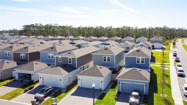 bird's eye view with a residential view