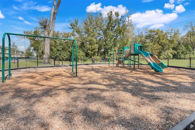 community playground with fence