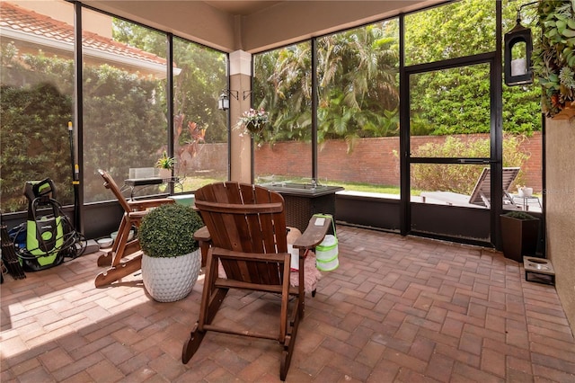 view of sunroom / solarium