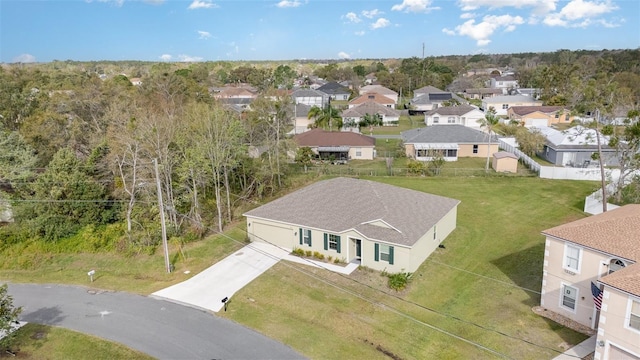 birds eye view of property featuring a residential view