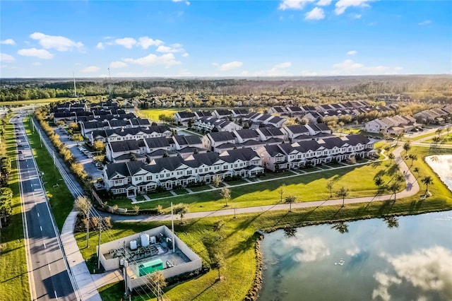 13727 Bressler Aly, Windermere, FL 34786 - aerial perspective of suburban area with a large body of water and a pool area