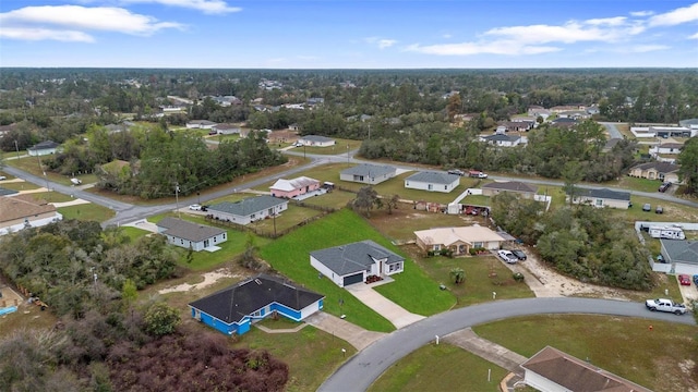 drone / aerial view with a residential view