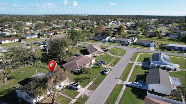 drone / aerial view featuring a residential view