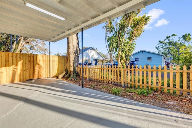 view of patio with fence