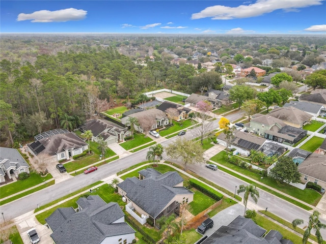 aerial view with a residential view