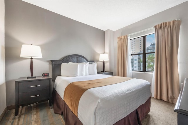 view of carpeted bedroom