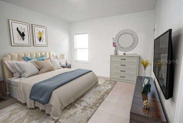view of tiled bedroom