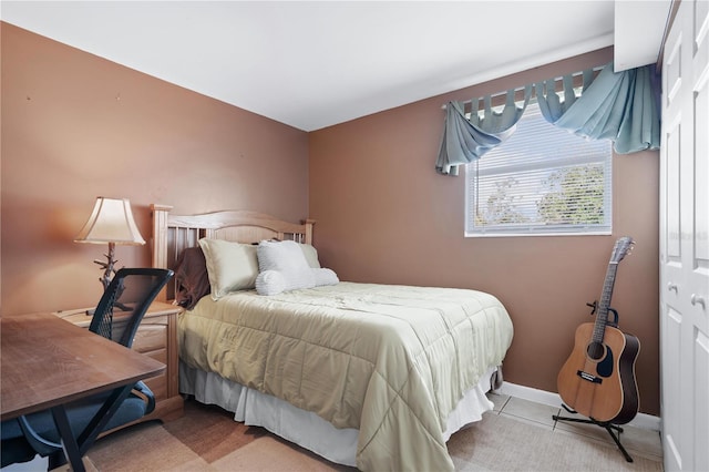 bedroom with baseboards