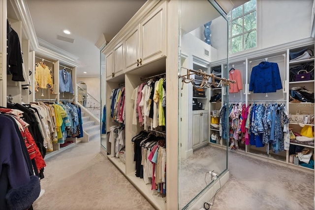 1400 Alabama Dr, Winter Park, FL 32789 - walk in closet featuring carpet flooring and visible vents