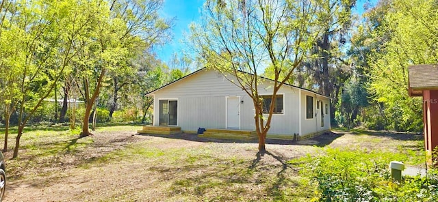 exterior space featuring entry steps