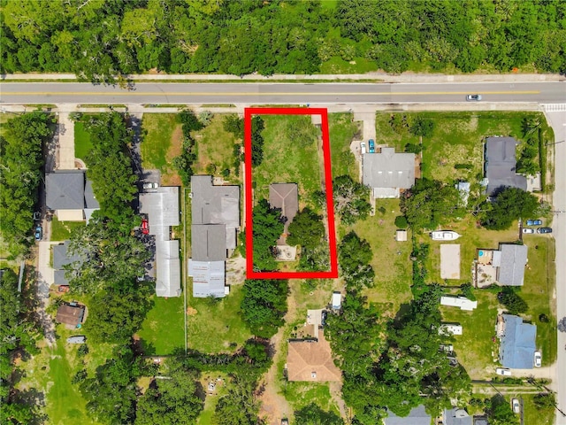 651 W Lake Brantley Rd, Altamonte Springs, FL 32714 - aerial view of property and surrounding area with property boundaries highlighted