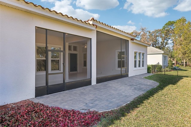 view of patio / terrace with fence