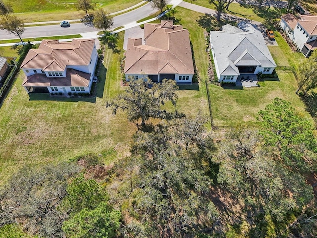 aerial view featuring a residential view