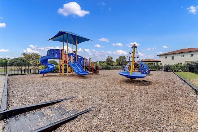 community playground with fence