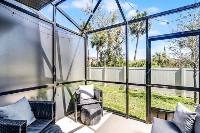 view of sunroom