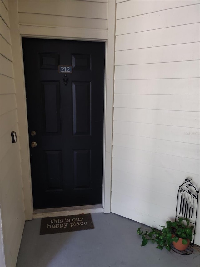 view of doorway to property