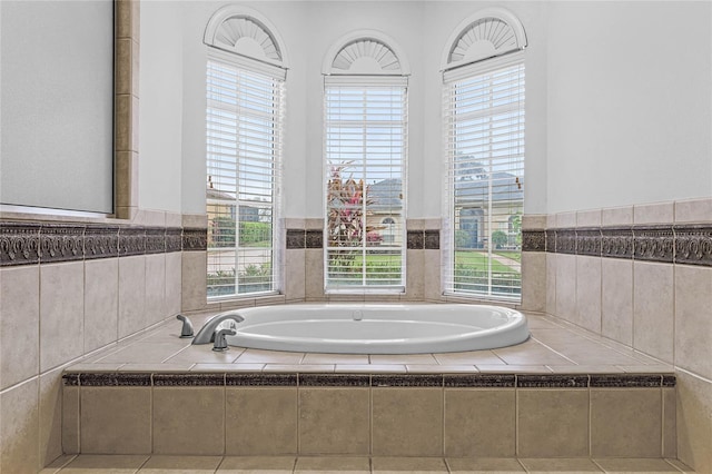 full bath featuring a garden tub