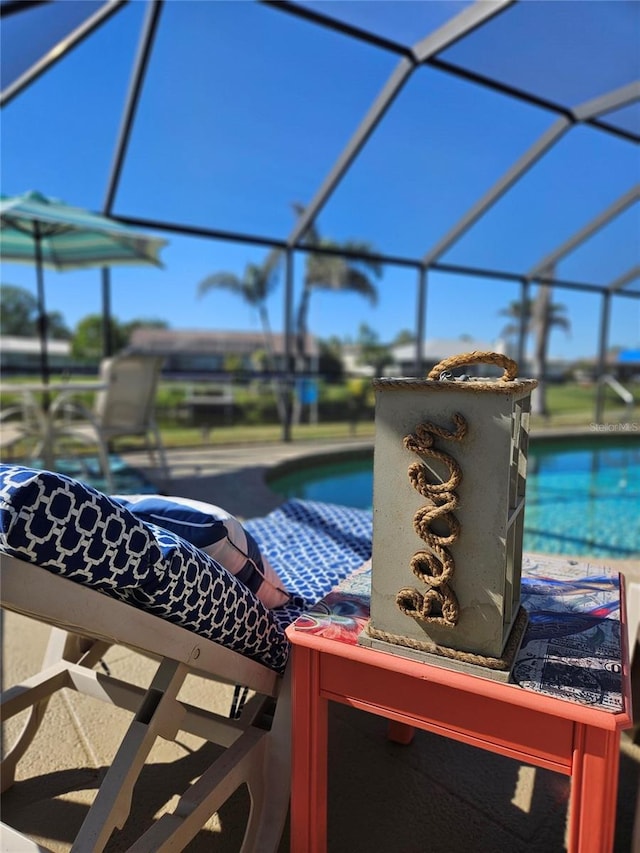 1706 S Lakeside Ct, Venice, FL 34293 - view of patio featuring a lanai