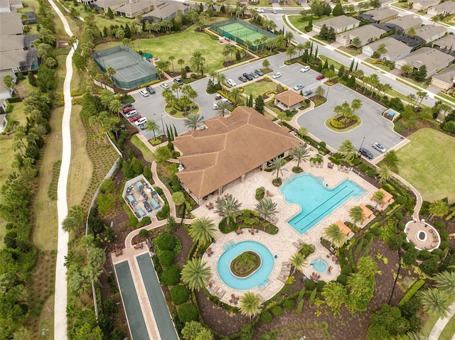 birds eye view of property featuring a residential view