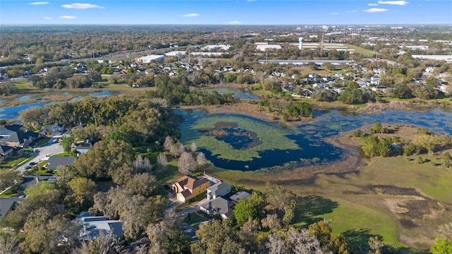 aerial view with a residential view