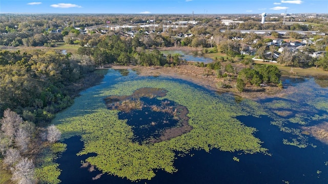 aerial view with a forest view