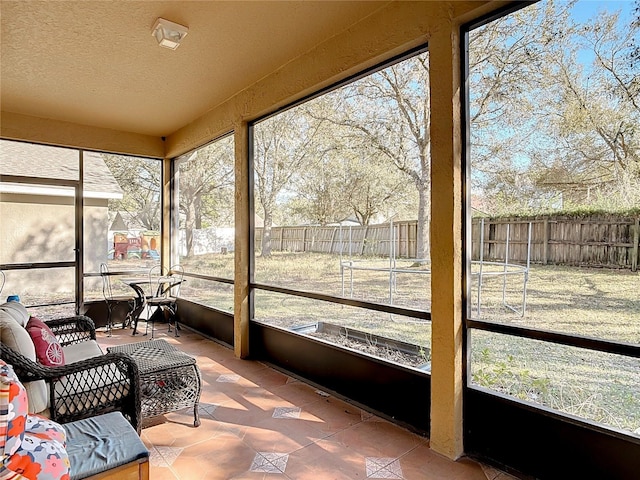 sunroom with a healthy amount of sunlight