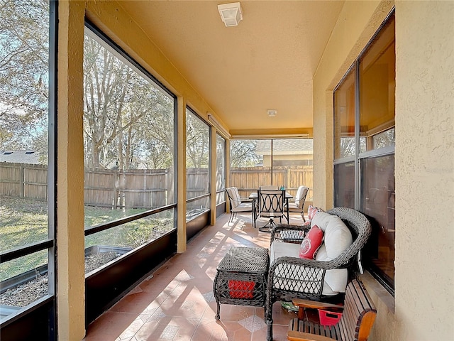 view of sunroom