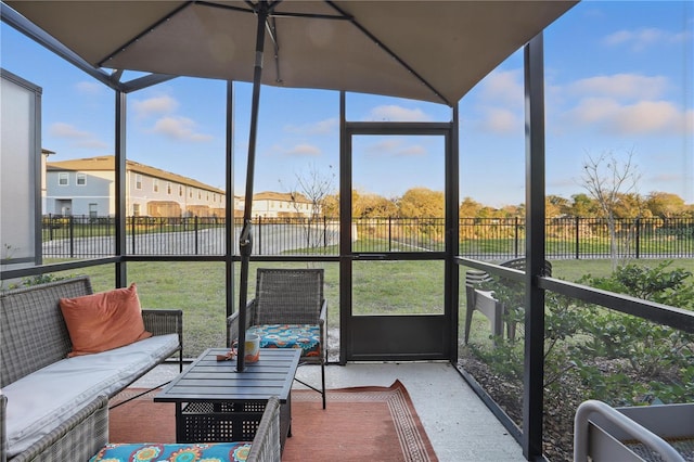 view of sunroom / solarium