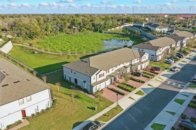 aerial view featuring a residential view