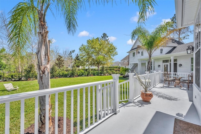 view of patio / terrace with fence