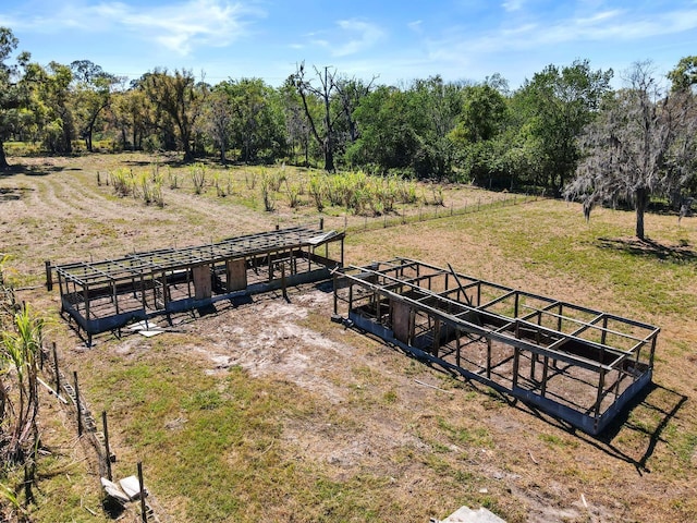 drone / aerial view with a rural view