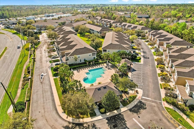 drone / aerial view featuring a residential view