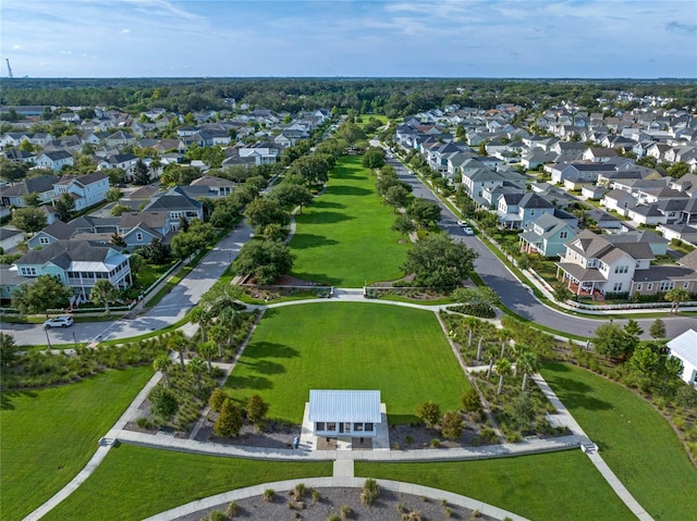 drone / aerial view with a residential view