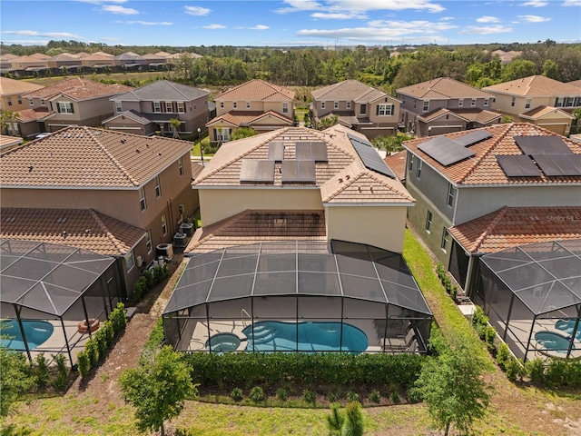 drone / aerial view featuring a residential view