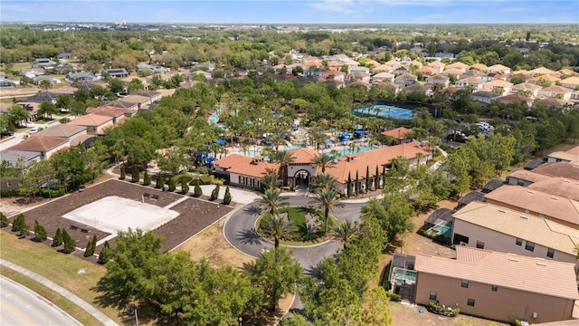 aerial view with a residential view