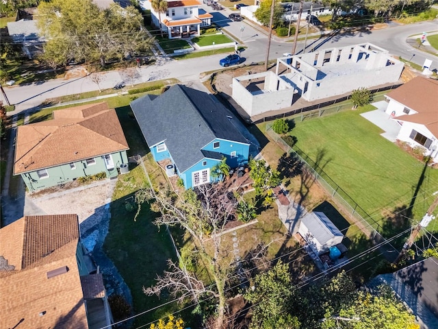 drone / aerial view with a residential view