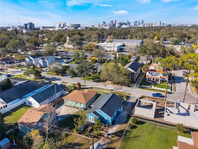 aerial view with a view of city