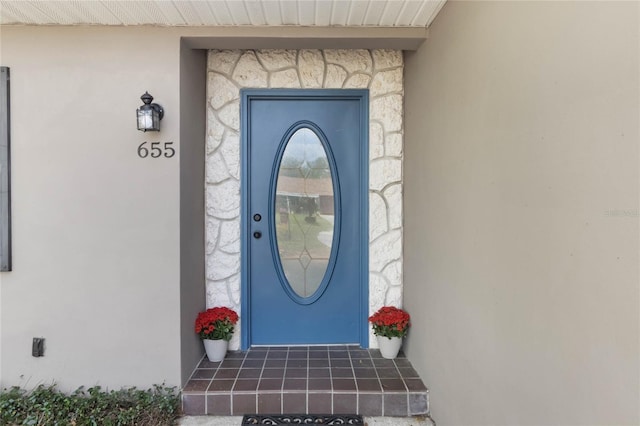 view of doorway to property