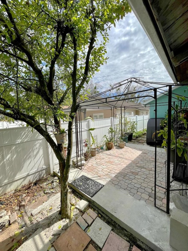 view of patio / terrace with a fenced backyard