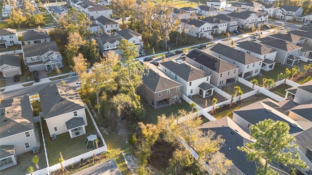 drone / aerial view with a residential view