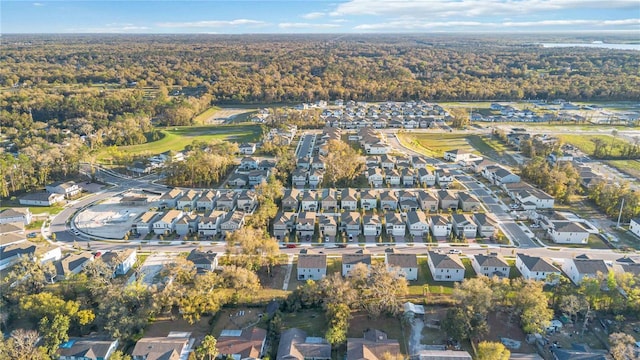 aerial view with a residential view