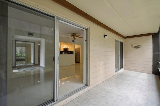 balcony featuring visible vents