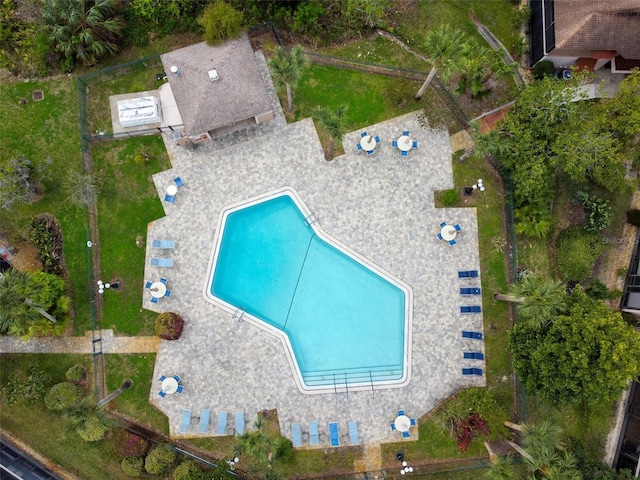 birds eye view of property