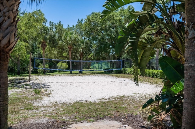 view of community featuring volleyball court