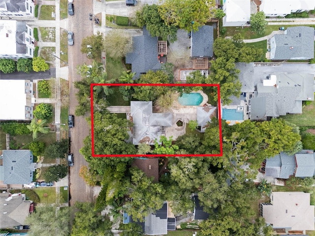 drone / aerial view featuring a residential view