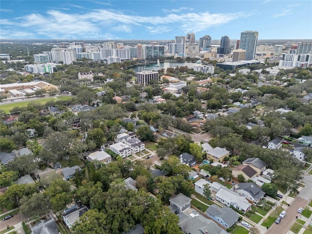 aerial view featuring a view of city