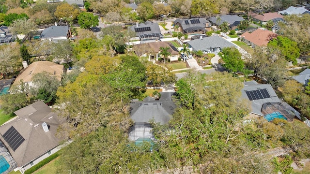 aerial view with a residential view