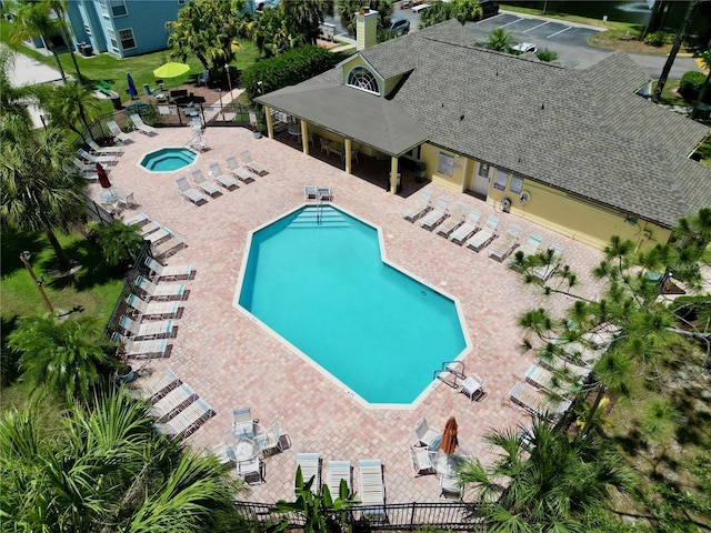 2040 Royal Bay Blvd Unit 30, Kissimmee, FL 34746 - pool featuring a patio area, fence, and a hot tub