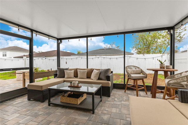 view of sunroom