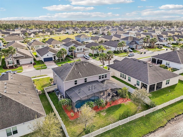 bird's eye view featuring a residential view